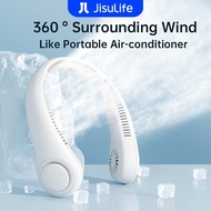 JisuLife Portable Neck Fan Battery USB Rechargeable Bladeless Personal Cooling Office Fans (4000mAh)