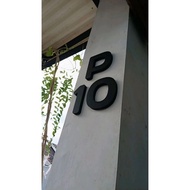 3D Embossed Matte Black Acrylic House Numbers Acrylic Room Numbers Single Letters