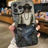 เคสโทรศัพท์กันกระแทกแบบนิ่มลาย Apple Perforated Straight Edge Monkey Dollar Bill สีสันสดใส เข้ากันได