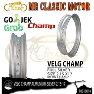 Champ Aluminum Silver Rims 2.15-17 New