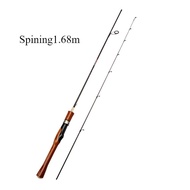 Joran Pancing JR06 Spinning & Bait Casting Carbon Solid Horse Mount Rod UL Super Lembut Micro-Obj