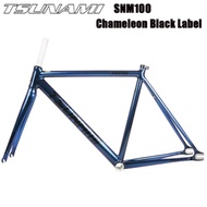 TSUNAMI SNM-100 Chameleon Black Fixie Frameset | Fixed Gear SNM100 Track Bicycle Frame