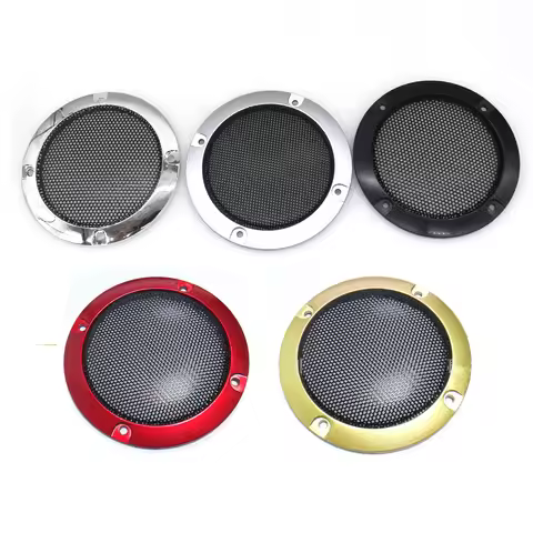 3 Inch 9.5cm Speaker Grille Mesh Cover Round Net Chrome Black DIY Audio Video Arcade Games Cabinet P