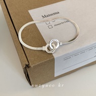 Suzyacc KR Minimalist เงินหกเหลี่ยมงู Hand CHAIN สําหรับผู้หญิงแหวนคู่หัวเข็มขัดหรูหรา Niche เครื่อง