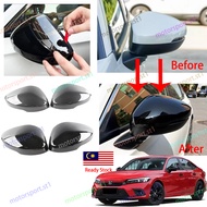 READY STOCK!!  Honda Civic FE 2022 Side Mirror Cover Black Carbon Sporty Design for 11th Civic FE 1.5E 1.5V 1.5RS Accessories