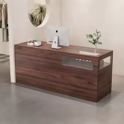 Counter Cash Cabinet Big Store Business Display Register Clothing Women Small Bar Front Desk Table A
