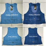 WOMEN'S CROP JEANS VEST WITH BUTTONS WOMEN'S JEANS VEST WOMEN'S VEST WOMEN'S LEISURE VEST WOMEN'S DE