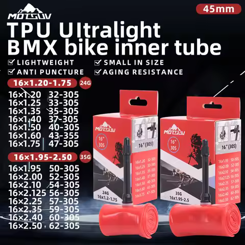 MOTSUV Bicycle TPU Inner Tube Camera Tyre Cycling “305 16” 16x1.2-1.75 1.95-2.5 16 Inch 32-62-305 2.