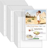 Cmkura 100 Pack Sheet Protectors for 8.5"x9.5" Mini Binders, Recipe Book Page Refill Sheets 2 Pocket