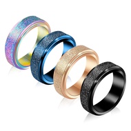 Anxiety Rings Fidget Rings for Women Stress Relief Spinner Rings for Anxiety Stress Rings 4Pcs 6MM T