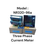  Three Phase Current Meter 3Phase 3Row / VoltMeter LED / Panel Meter Digital / Ampere direct AC/DC 60-280V 96 x 96 TAB NR-320-96a
