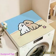 Cartoon Line Puppy Soft Diatom Mud Absorbent Cover Mat Washing Machine Sunscreen Dustproof Durable P