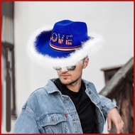 Cowboy Hats for Women Felt Western Cowgirl Hat with Drawstring Dress up Accessories for Christmas Ha