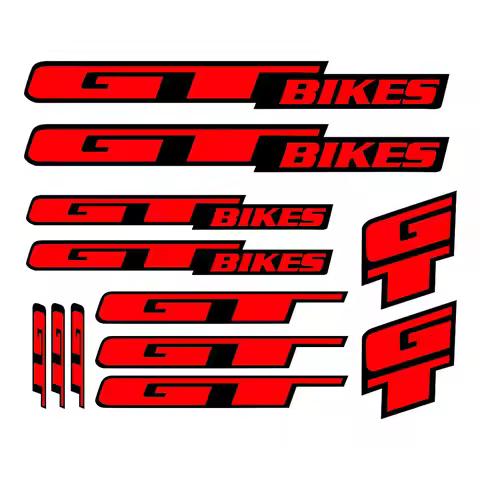 12x pvc Bicycle Vinyl Decal Sticker For GT Decor , Art Bike Frame Decals Sticker Set of For GT MTB D