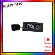 Seiko Clock Desk Clock 01: Black Main Body Size: 6.4 × 15.4 × 3.9 cm Alarm Clock Radio-controlled AC