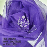 KAIN TILE TULE SOUVENIR Per 05m x 1.25m Warna Ungu Tua