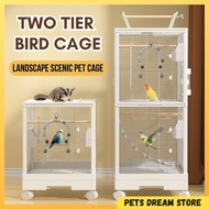Two Tier Premium Parrot Cage Acrylic Door Sugar Glider Cage Bird Cage Acrylic 2 layer bird house sug