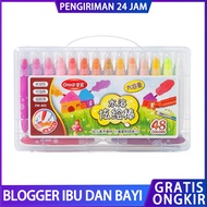 MATA 12/36/48pcs Crayon Grasp Medium Eye Soft Crayon Water Soluble Crayon