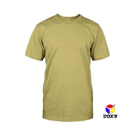 BOXY Unisex Microfiber Quick Dry Round Neck Plain Khaki XS-3XL Short Sleeve T-Shirt | Baju Kemeja Le