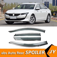 For Peugeot 508 2019 Window Visor Vent Shades Sun Rain Deflector Guard For Peugeot 508 Auto Accessor