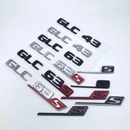For Mercedes Benz Silver Black X253 C253 GLC43 GLC63 GLC63s GLC 63 S AMG Emblem V8 BITURBO 4MATIC 4M