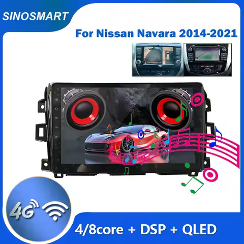 SINOSMART Android GPS Navigation Car Stereo for Nissan NP300 Navara /Renault Alaskan 2014–2023 | Sup