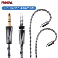 FAAEAL Mini Slender Waist HiFi Litz Earphone Upgrade Cable 3.5mm/4.4mm Plug Flat Pin 0.78/QDC Connec