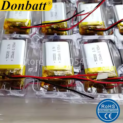 3.7V 502030 Lithium Polymer 250mAh Li-Po li ion Rechargeable Battery With Protection Board for GPS G
