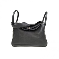 HERMES Lindy30黑色TC皮C刻銀扣