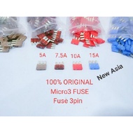 100% ORIGINAL Micro3 Blade Fuse Automotive /Micro3 Fuse /Fuse 3pin