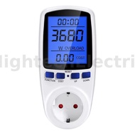 DDS108L Digital LCD Wattmeter 220V 110V AC Power Backlight Electricy Consumption Energy Meter EU Plu