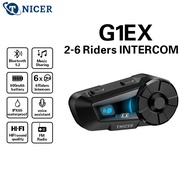 Tnicer G1EX ชุดหูฟังบลูทูธสำหรับมอเตอร์ไซต์ (อินเตอร์คอม6คน)