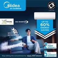 (Klang Valley) Midea 1.0hp Inverter Aircond Xtreme Save MSXS-10CRDN8 Air Conditioner 1HP With Installation