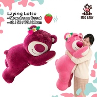 ⭐ Moo Baby Kolesi Lotso Birthday Gift Laying Lotso Plushie Doll Lotso Strawberry Bear Lotso Pillow C