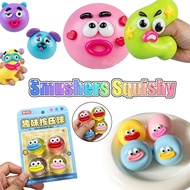 Silly Face Squeezy Toy Smushers Squishy Slime Dog Face Swap Stress Relief Toys Kids Gift
