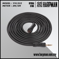 YX-1322 3M/ 5M YIXIAN STEREO 3.5MM MALE TO STEREO 3.5MM FEMALE COPPER CABLE PLUG