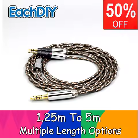 TypeX 25AWG Litz Shielding 7n OCC Earphone Cable For ATH-R70X ATH-R70XA Audio-Technica headphone LN0