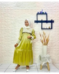 Nanda Kids Dress Shimmer Brokat Gamis Anak Perempuan Umur 10-14 Thn Viral Dress Anak Kecil Baru
