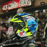 Helm KYT Venom Open motif aleix espargaro yellow blue halface