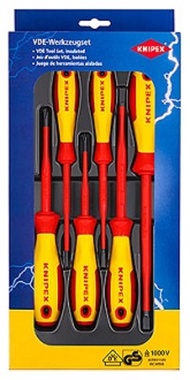 KNIPEX 00 20 12 V02 | ชุดไขควง VDE ด้ามกันไฟ 1000V | Germany