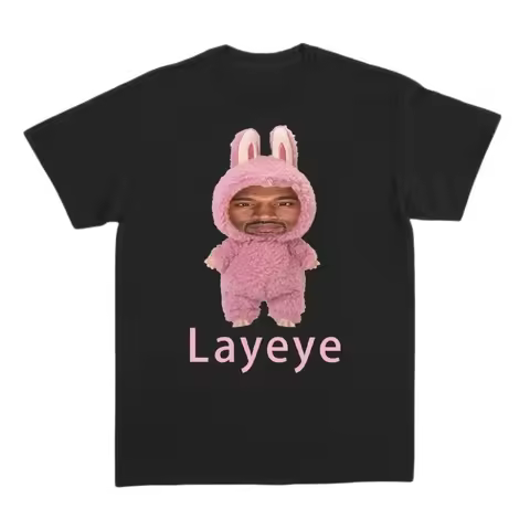 Kanye West's Layeye T-shirt Harajuku Style Men and Women T-shirt Printed Short Sleeved Loose Unisex 