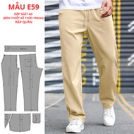 A0 PAPER SHEET FOR SEWINGERS - MEN'S PANTS CODE E59