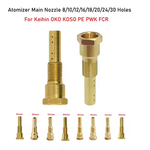 Emulsion Tube 8/12/16/18/30 Holes Main Nozzle For keihin PWK OKO PE FCR Sudco KOSO Carburetor Jetnoz