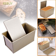 Toast Box Non-Stick Chefmade Loaf Pan Tin Pullman Boxtray Bread Home Bakeware Tool baking Corrugated Bread With Lid