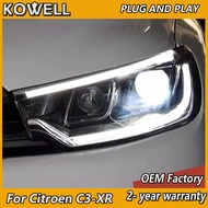 Car Styling for Citroen C3-XR Headlight 2015-2017 C3-XR Head Lights DRL Turn Signal High Beam Projec