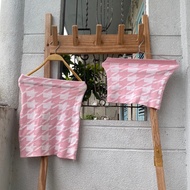 2hand pink set, waist 56 to 66cm, length 39cm, code 298