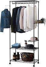 Iris Ohyama CMWR-75183 Metal Rack, Steel Rack, Wardrobe, Rack-Included, Brown, Width 29.5 x Depth 17