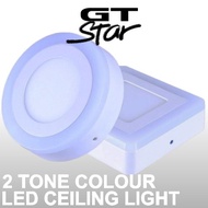 2 Tone Colour LED Ceiling Light Warm White Outer Rim and Daylight core panel