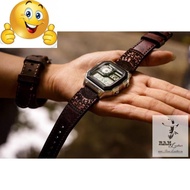 (BUY 1 GET 5) WATCH STRAP CASIO AE1200/SEIKO5 CHOCOLA GENUINE COW LEATHER WATCH.