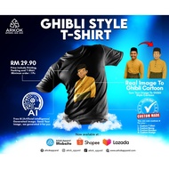 Baju Custom Ghibli T-Shirt I Ghibli Custom T-Shirt I Baju Custom Anime I Baju Karton Ghibli